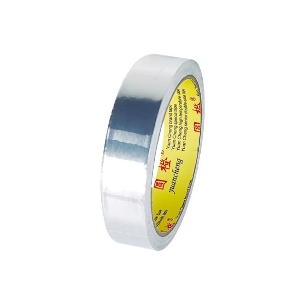 Ruban adhésif en aluminium 10 m x 20 mm Résistant à la chaleur Protection contre l'humidité Forte adhérence Pour l'isolation réparation de tuyaux 1