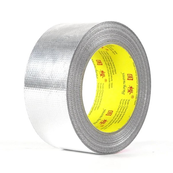 Ruban adhésif en aluminium avec fibres de verre 20 m x 60 mm Isolation thermique résistante Imperméable Utilisation industrielle Réparations HVAC 1
