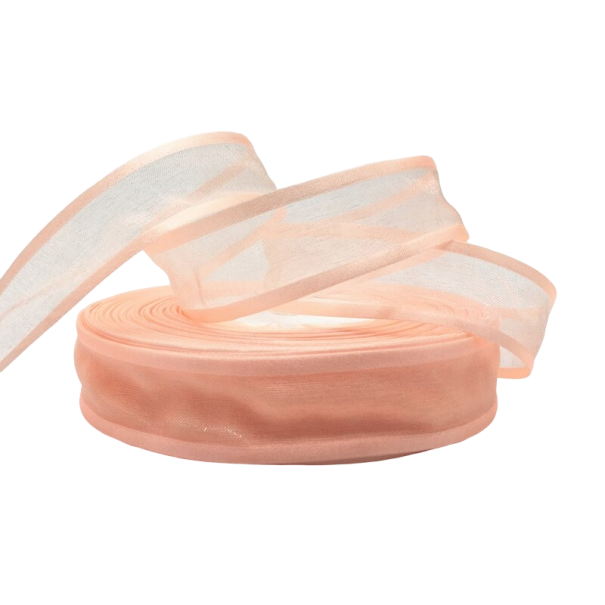 Ruban cadeau 4,5 m saumon