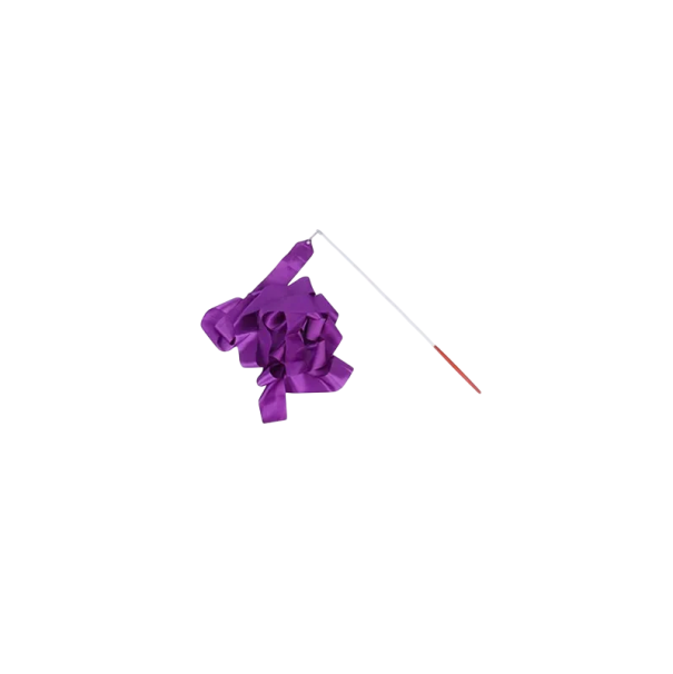 Ruban de danse coloré 4M pour gymnastique et ballet avec une canne de twirling arc-en-ciel de 29 cm Ruban rythmique pour filles Danse artistique Entraînement sportif violet
