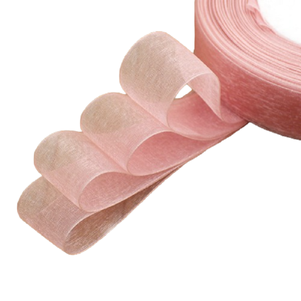 Ruban en chiffon 25 mm/46 m rose clair