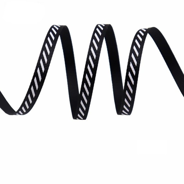 Ruban rayé 6 mm x 9,1 m Ruban décoratif Emballage créatif de cadeaux Ruban décoratif pour travaux manuels Scrapbooking Décorations de mariage noir