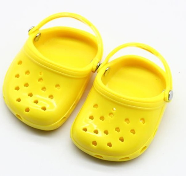 Rubber Sandals for Doll yellow