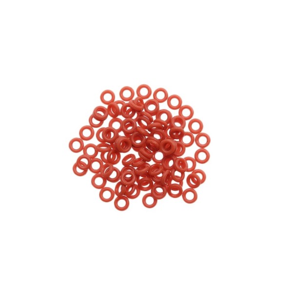 Rubberen ringen voor handstukken 100 stuks rood