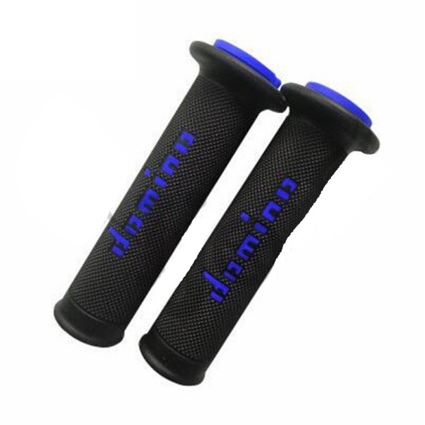 Rubberen stuurgrepen 2 stuks blauw