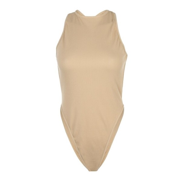 Rückenfreie Body für Damen B819 beige S