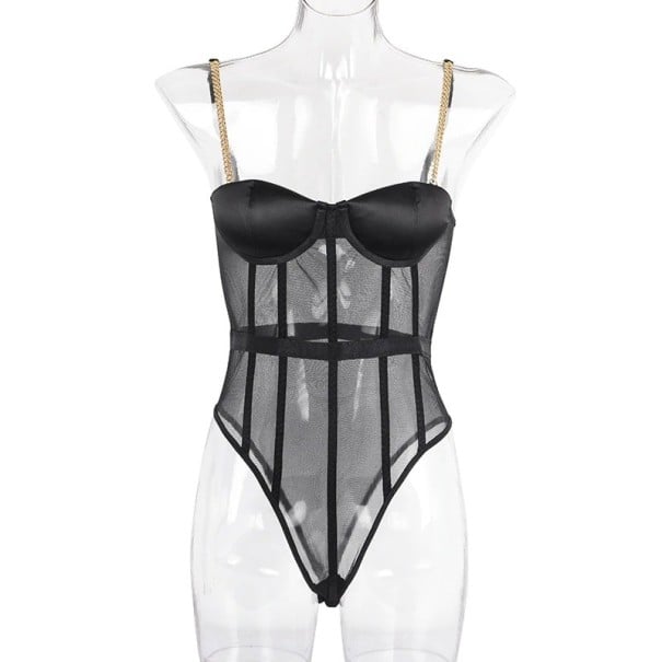 Rückenfreier Body für Damen XS 1