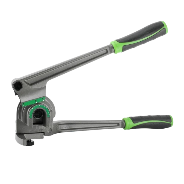 Ruční ohýbačka trubek 3v1 6/10/12 mm pákové kleště ST-612-A 180° kov plast zeleno černá pro měděné mosazné hliníkové trubky 1