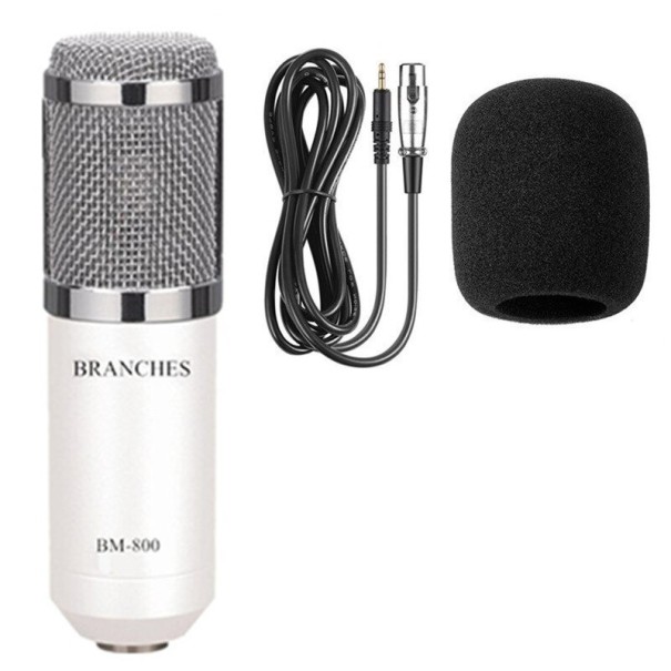 ručný mikrofón biela