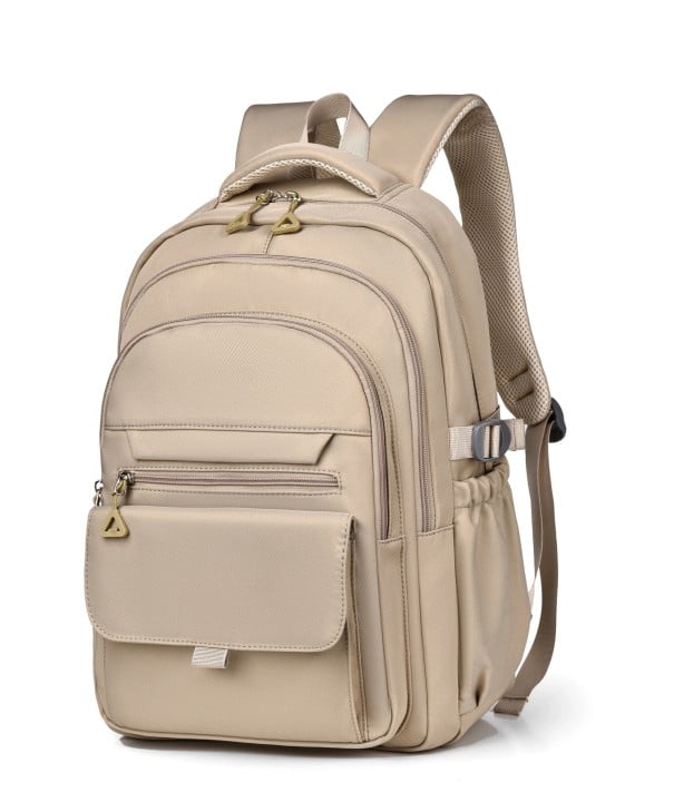 Rucsac impermeabil cu mai multe straturi 44 × 13 × 29 cm Rucsac stilat cu capacitate mare și multe buzunare cu fermoar Buzunare laterale pentru băuturi Călătorie muncă școală maro