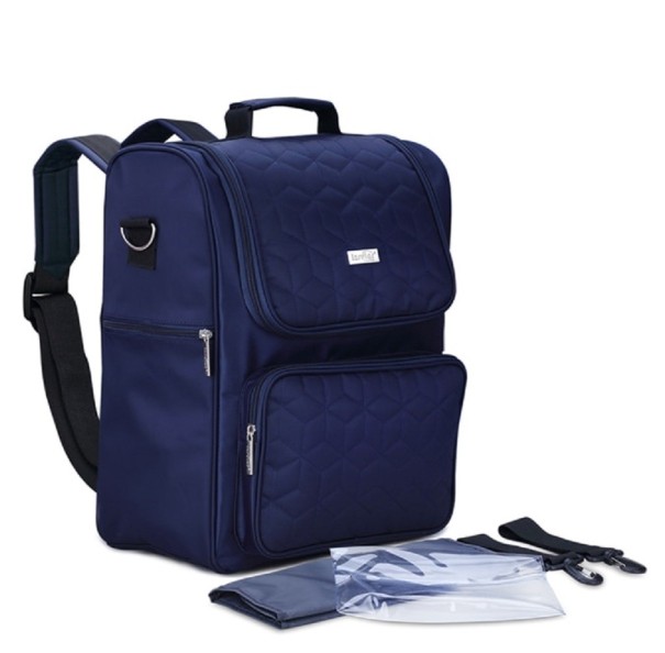 Rucsac mare de maternitate cu accesorii albastru inchis
