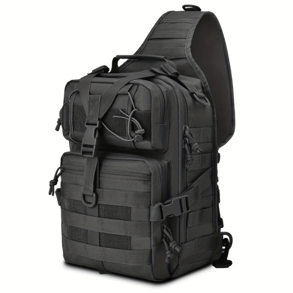 Rucsac tactic pentru încheietura mâinii, 32 × 20 × 16 cm, impermeabil, pentru piept, pentru drumeții și camping, rucsac militar în aer liber pentru bărbați și femei negru