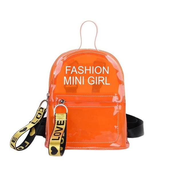 Rucsac transparent pentru femei E711 portocale