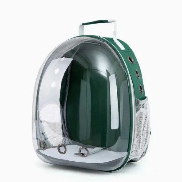 Rucsac transparent respirabil pentru pisici Rucsac de călătorie pentru transportul pisicilor Transport pentru pisici din plastic 40 x 16 x 34 cm verde