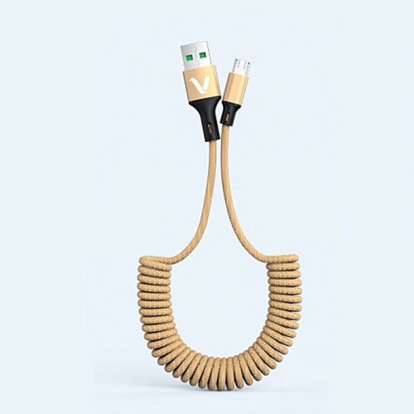Rugalmas USB - Micro USB adatkábel arany