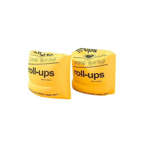 Rukávuri de înot gonflabile pentru copii PVC 17 x 18 cm Plute de înot pentru copii și adulți Brățări de piscină tuburi jucării de apă și boci gonflabile galben