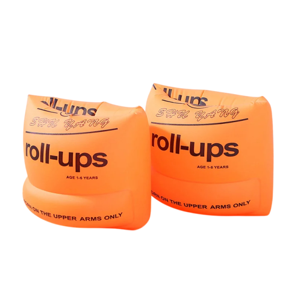 Rukávuri de înot gonflabile pentru copii PVC 17 x 18 cm Plute de înot pentru copii și adulți Brățări de piscină tuburi jucării de apă și boci gonflabile portocale