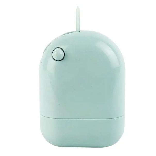 Rullaleimasin tekstin peittämiseen pienellä sisäänvedettävällä terällä. Yksityisyyden suoja. Asiakirjat, paketit, kirjeet, toimistotarvikkeet. vihreä