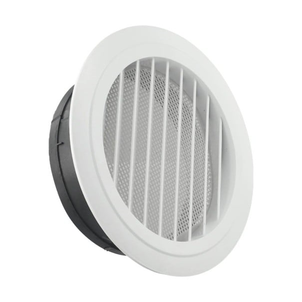 Rund ventilationsåbning 150 mm 192x70x145 mm Justerbart plastgitter ABS Lamellåg til væg og loft Holdbart ventilationsgitter til indendørs brug 1