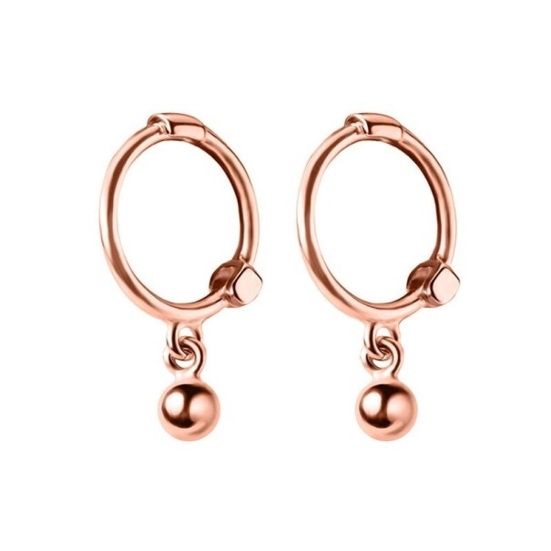 Runde Damenohrringe mit Anhänger R30 altrosa 5