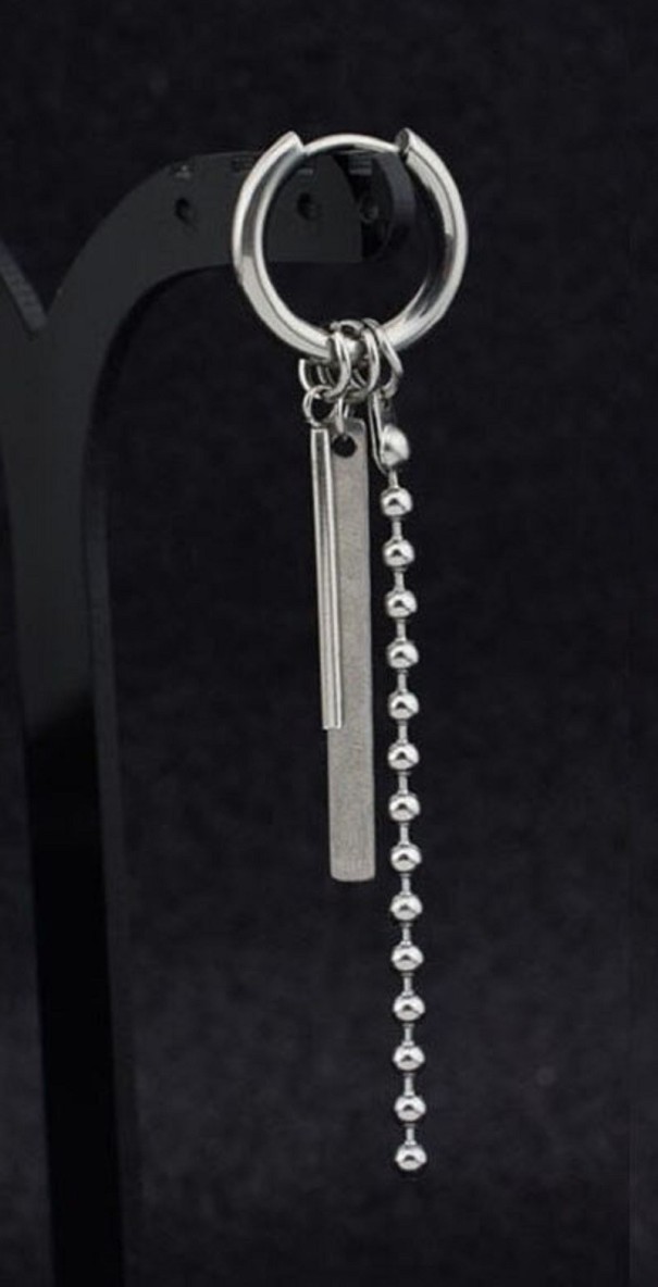 Runder Ohrring mit Anhänger G487 9