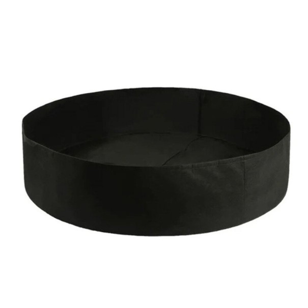 Rundes Blumenbeet aus Vliesstoff schwarz L