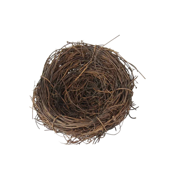 Rundes rattan Vogelhaus natur 10x5 cm rattan braun geflochten dekorativ für Käfig Voliere Garten für Vögel