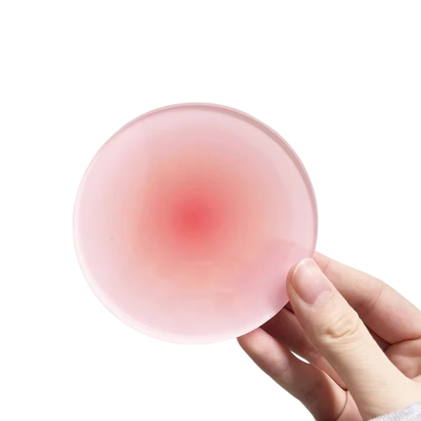 Rundt skridsikkert underlag 9,8 x 9,8 x 0,5 cm Beskyttelsesunderlag til kop Glas og krus på bordet rosa