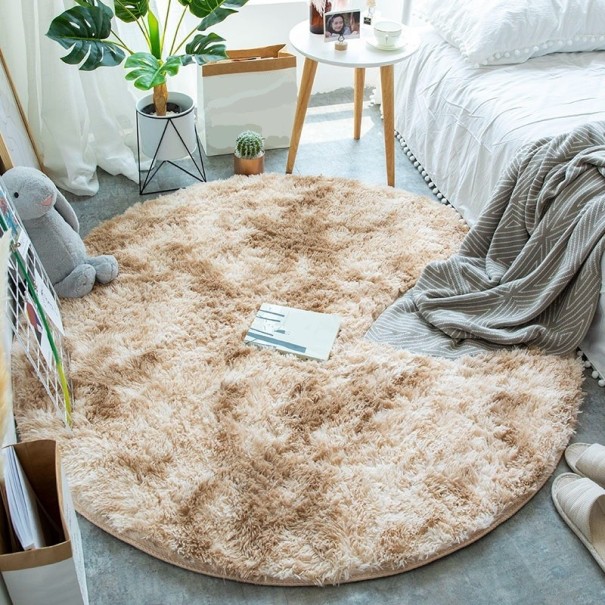 Rundt tæppe 160 cm Beige