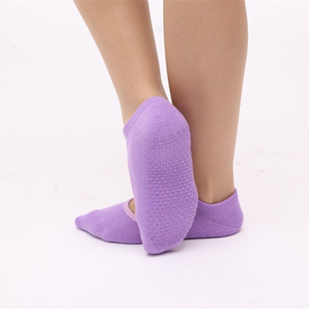 Rutschfeste Damen-Tanzsocken lila