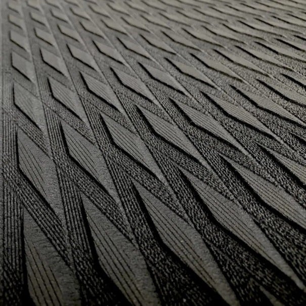 Rutschfeste Traktionsmatte für Surfbrett 1150 x 310 mm zuschneidbar mit starkem Kleber für Surf und Paddleboard schwarz