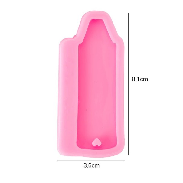 Růžová silikonová forma na pryskyřici 8,1 × 3,6 cm Forma ve tvaru pastelky Silikonová forma na šperky a přívěsky 1
