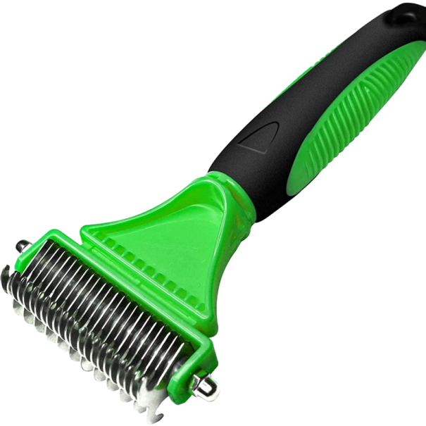 RVS trimkam voor honden en katten Dubbelzijdige ontklitkam Ontklitkam voor honden en katten 18 x 9 cm groen