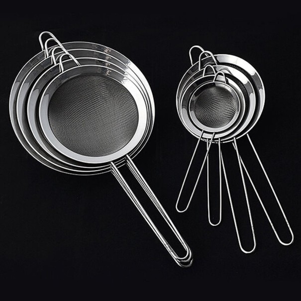 RVS vergiet met handvat 14 cm