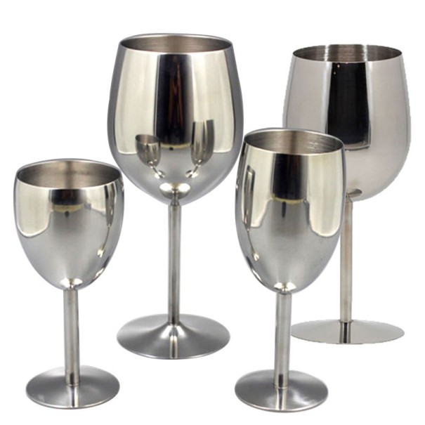 RVS wijnglas 2 stuks