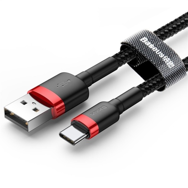 Rýchlonabíjací dátový kábel USB-C / USB čierna 2 m