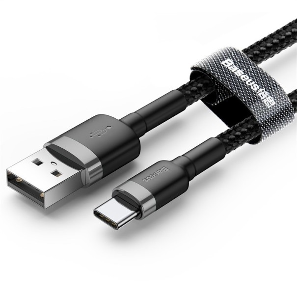 Rýchlonabíjací dátový kábel USB-C / USB sivá 1 m