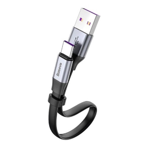 Rýchlonabíjací dátový kábel USB / USB-C strieborná