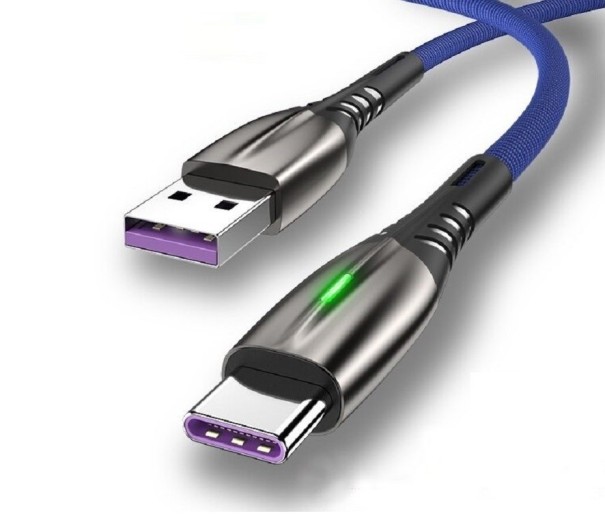 Rýchlonabíjací dátový USB kábel modrá 2 m 2