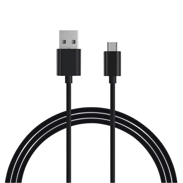 Rychlonabíjecí kabel USB A na Micro USB 1 m 2.4A vysokorychlostní přenos dat 480 Mbps nabíjení a synchronizace zařízení s micro USB konektorem černá