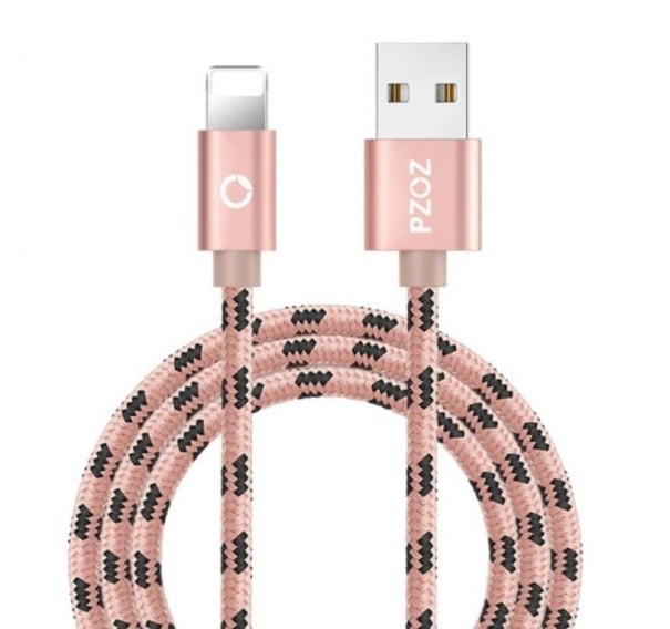 Rychlonabíjecí USB kabel pro iPhone J2722 růžová 1 m