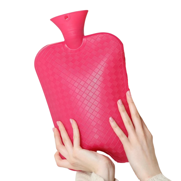 Rymlig 3000 ml 36 x 21 cm Storkapacitets värmeflaska för fötter Varm matta Termoisolerande påse 4–8 timmar värmeeffekt rosa
