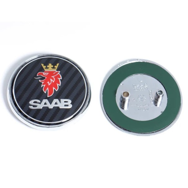 SAAB Etupainike Embleemi 68mm Pyöreä tarra eri väreissä Logo konepellille Aut lisävarusteet SAAB 9-3 9-5 93 95 harmaa