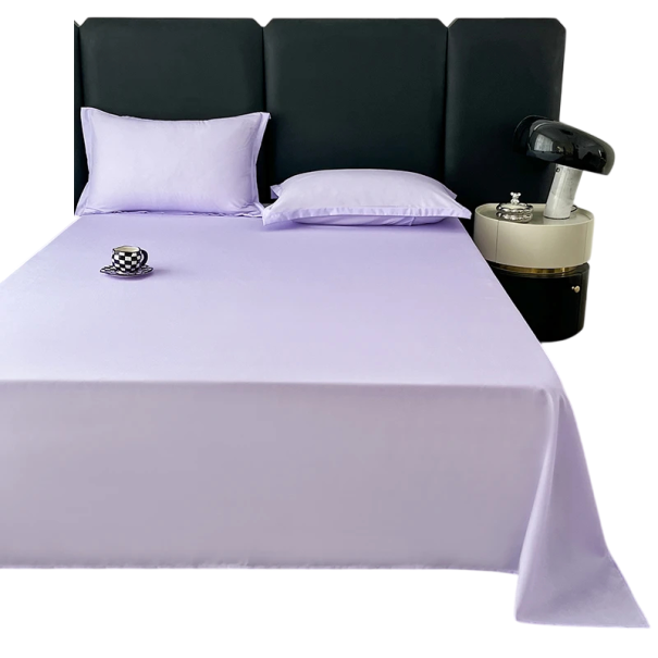 Sábana lisa sin goma 250 x 230 Superficie suave para uso diario Vivienda estudiantil morado
