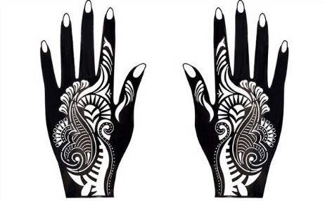 Șabloane de tatuaje cu henna de mână J3450 8