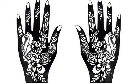 Șabloane de tatuaje cu henna de mână J3450 9