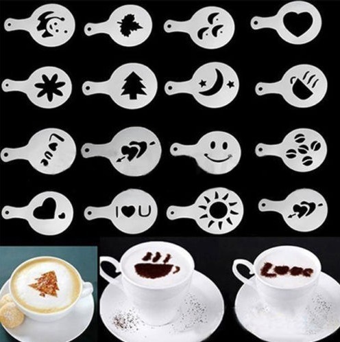 Șabloane pentru imagini de cafea - 16 bucăți 1