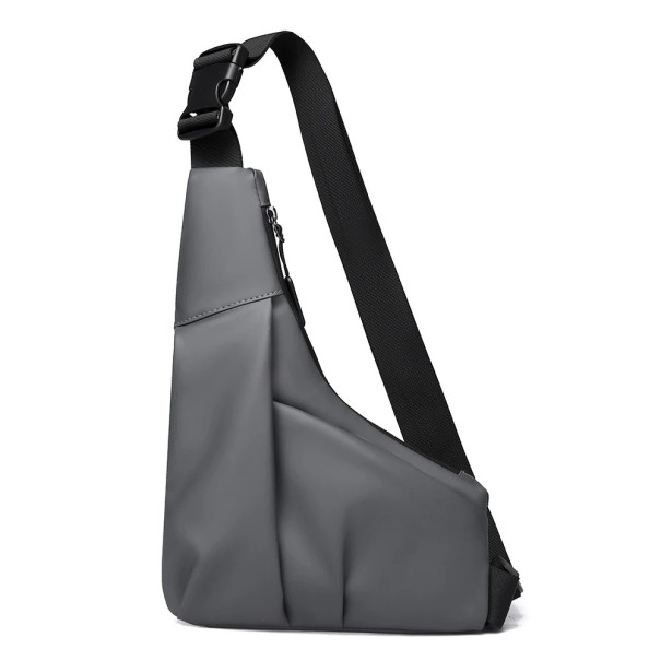 Sac à bandoulière décontracté pour homme Sac résistant à grande capacité Sac multifonctionnel pour un usage quotidien Résistant aux rayures Style neutre gris