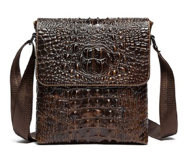 Sac à bandoulière pour homme T384 café 2