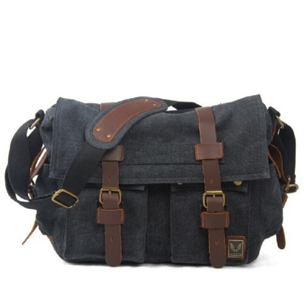 Sac à bandoulière pour homme T387 gris foncé